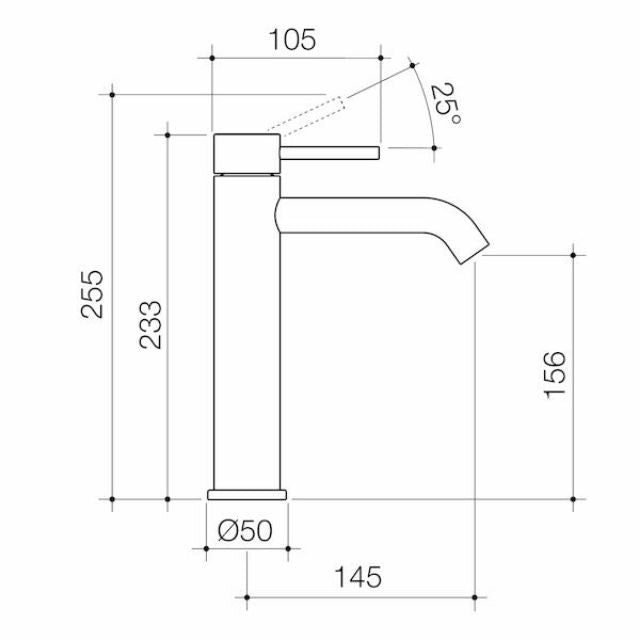 Caroma Liano II Mid Tower Basin Mixer - Brushed Bronze Finish | Modern Bathroom Faucet for Sink & Vanity | Perfect for Home, Hotel & Commercial Use