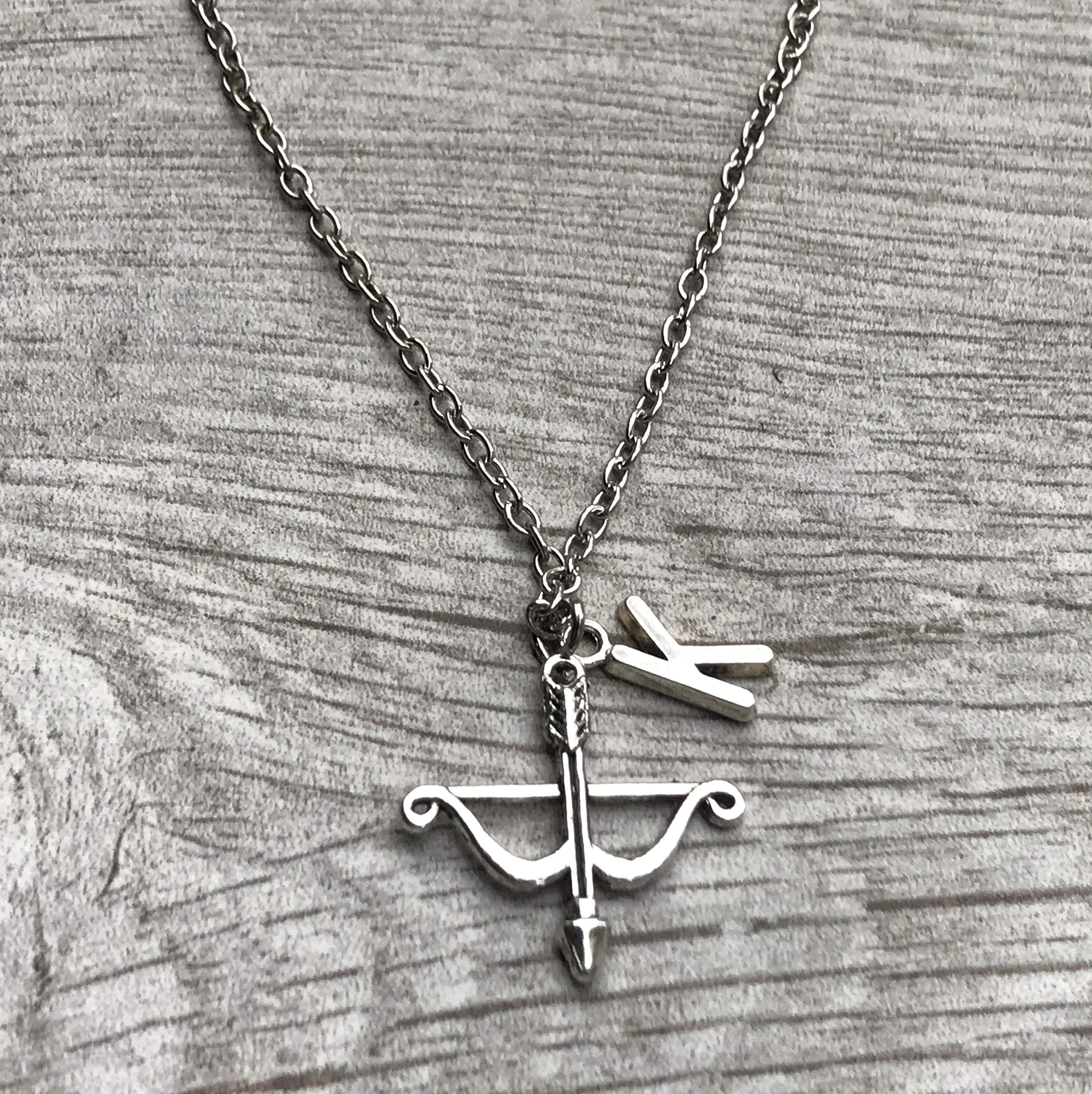 Personalized Archery Bow and Arrow Charm Necklace - Handmade Archery Jewelry for Women, Teens & Girls - Perfect Gift for Archery Lovers, Birthday & Special Occasions - Wear to Archery Competitions, Outdoor Adventures & Everyday Style
