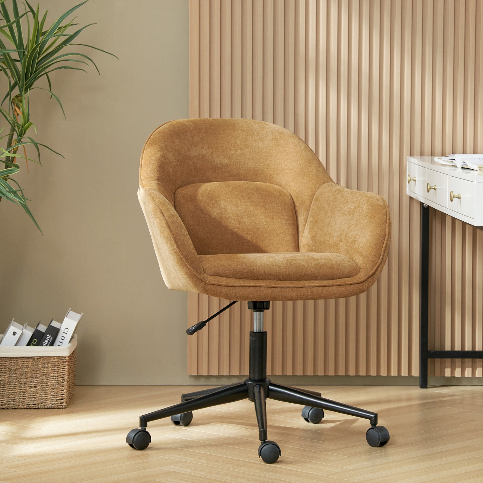 Modern Adjustable Height Cozy Office Chair for Home & Work - Ergonomic Desk Chair with Lumbar Support for Long Hours Sitting - Perfect for Home Office, Gaming, and Study