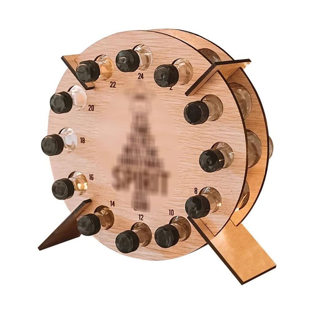 ZLASS Christmas Tree Wine Rack - 24 Bottle Wine Holder & Countdown Calendar - Holiday Home Decor for Xmas Party, Gift Exchange & Festive Dining Decorations