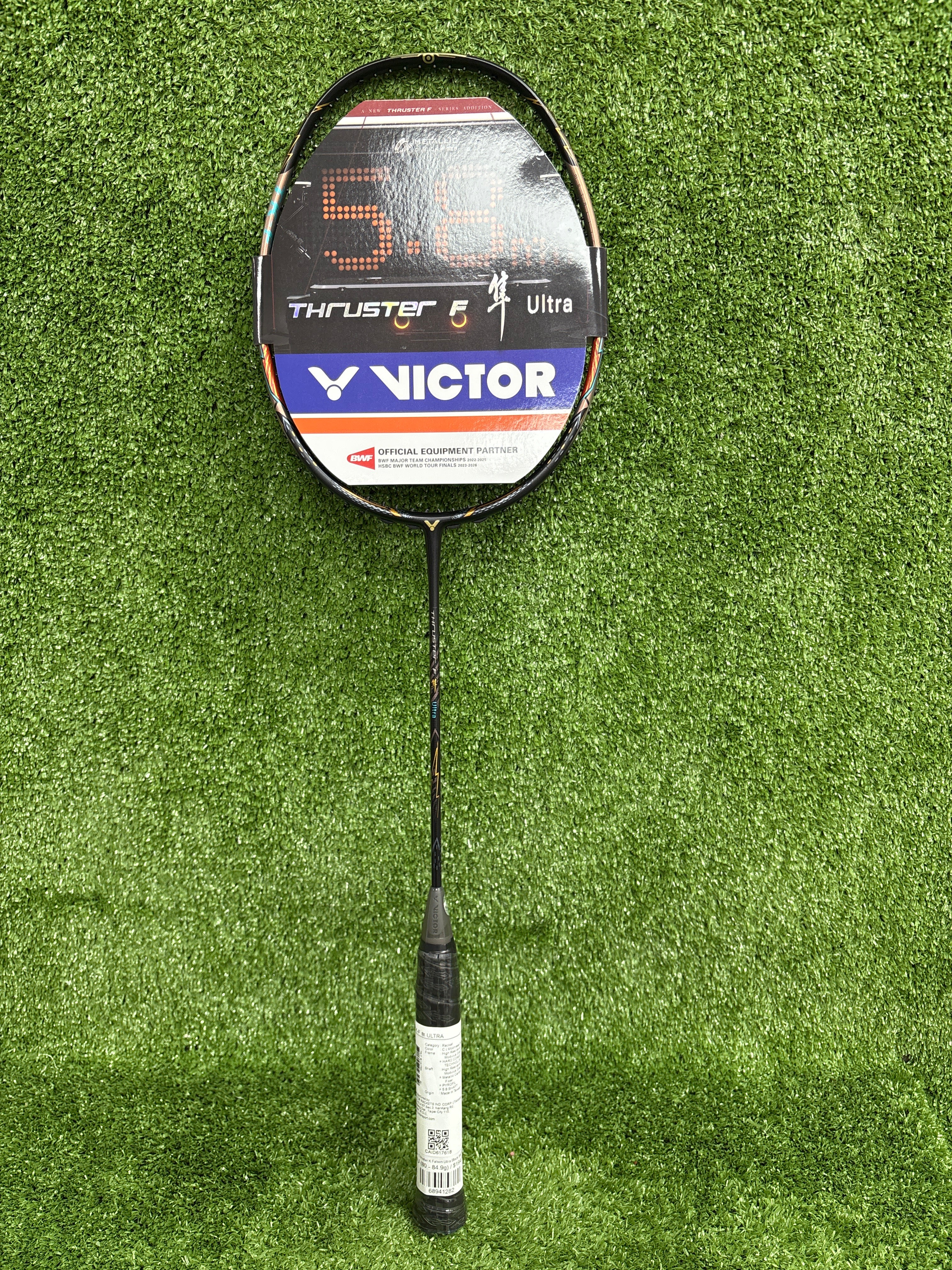 Victor Thruster K Falcon Ultra Black Badminton Racket Unstrung - Professional Badminton Racket for Advanced Players - Perfect for Tournaments & Training