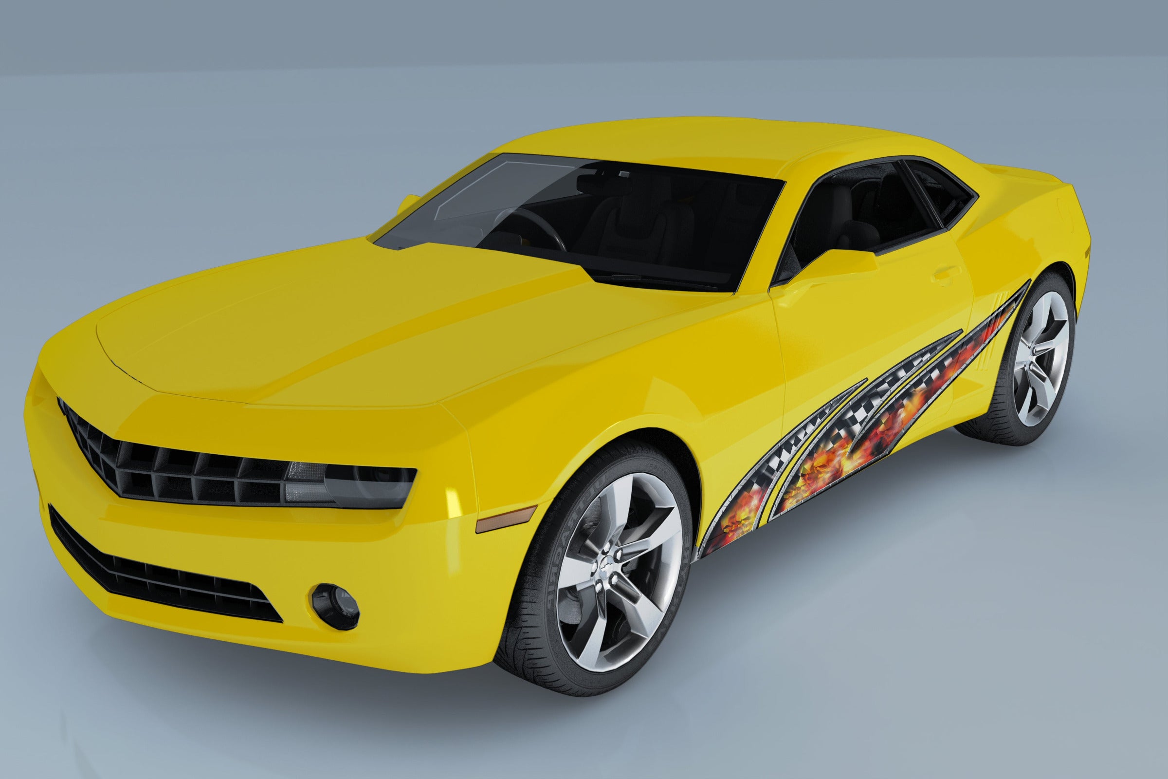 Fire Skull Checkers Vinyl Racing Decals for Cars, Trucks & Semi Trailers - Durable Automotive Stickers for Racing Enthusiasts & Vehicle Customization