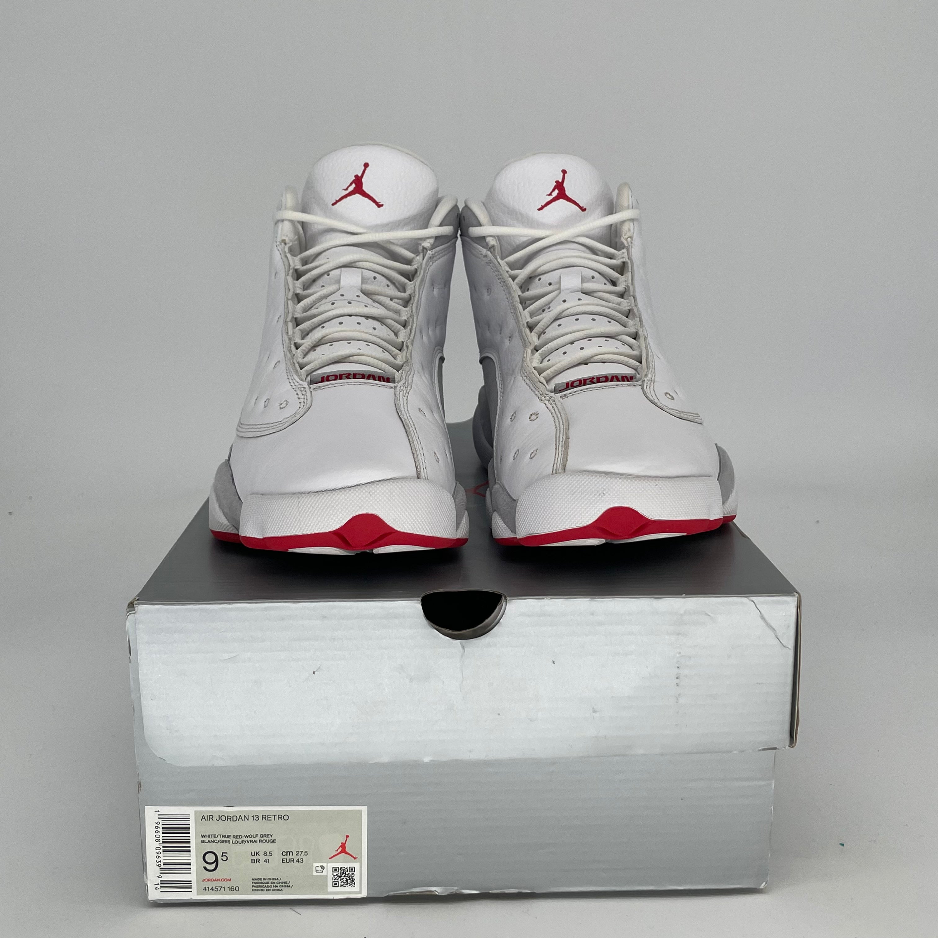 AIR JORDAN 13 Retro Sneakers - Wolf Grey - Men's Size 9.5/11W - Style Code 414571-160 - Basketball Shoes for Men & Streetwear Fashion
