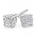 18ct White Gold Diamond Stud Earrings - 0.5 Carat Round Cut Diamond Earrings for Women | Perfect for Weddings, Anniversaries & Special Occasions