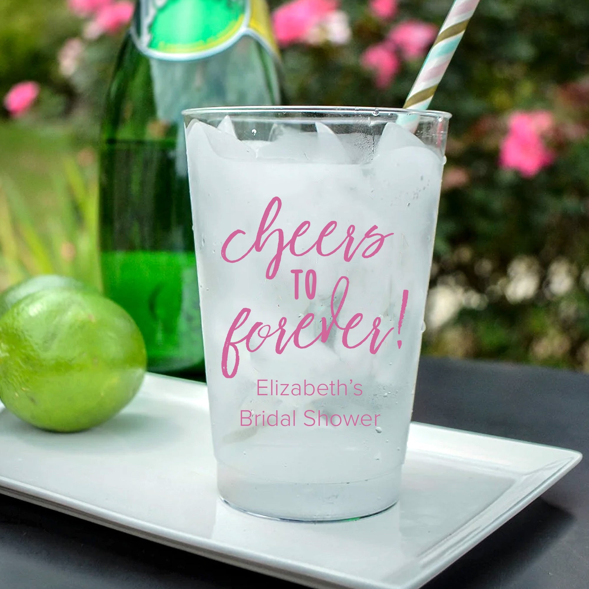 Custom Printed Hard Plastic Disposable Cups - 8oz/12oz/16oz Sizes - Perfect for Parties, Weddings & Corporate Events