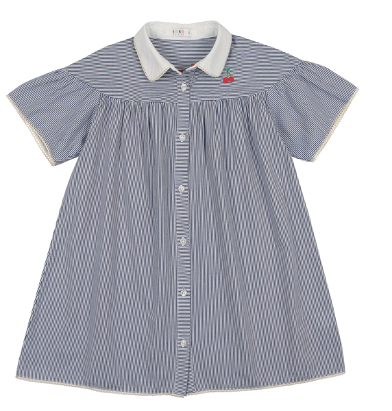 COCO BLANC Striped Dress for Girls (2-14 Years) - Perfect for School, Parties & Casual Outings