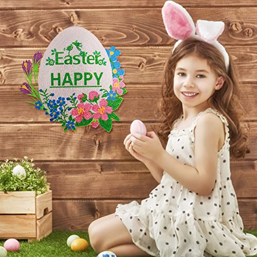 2022 Easter Diamond Painting Garland Kit - DIY Sticky Diamond Stickers for Home Decor, Easter Party & Spring Celebration - Creative Wall Art for Living Room, Bedroom, Classroom