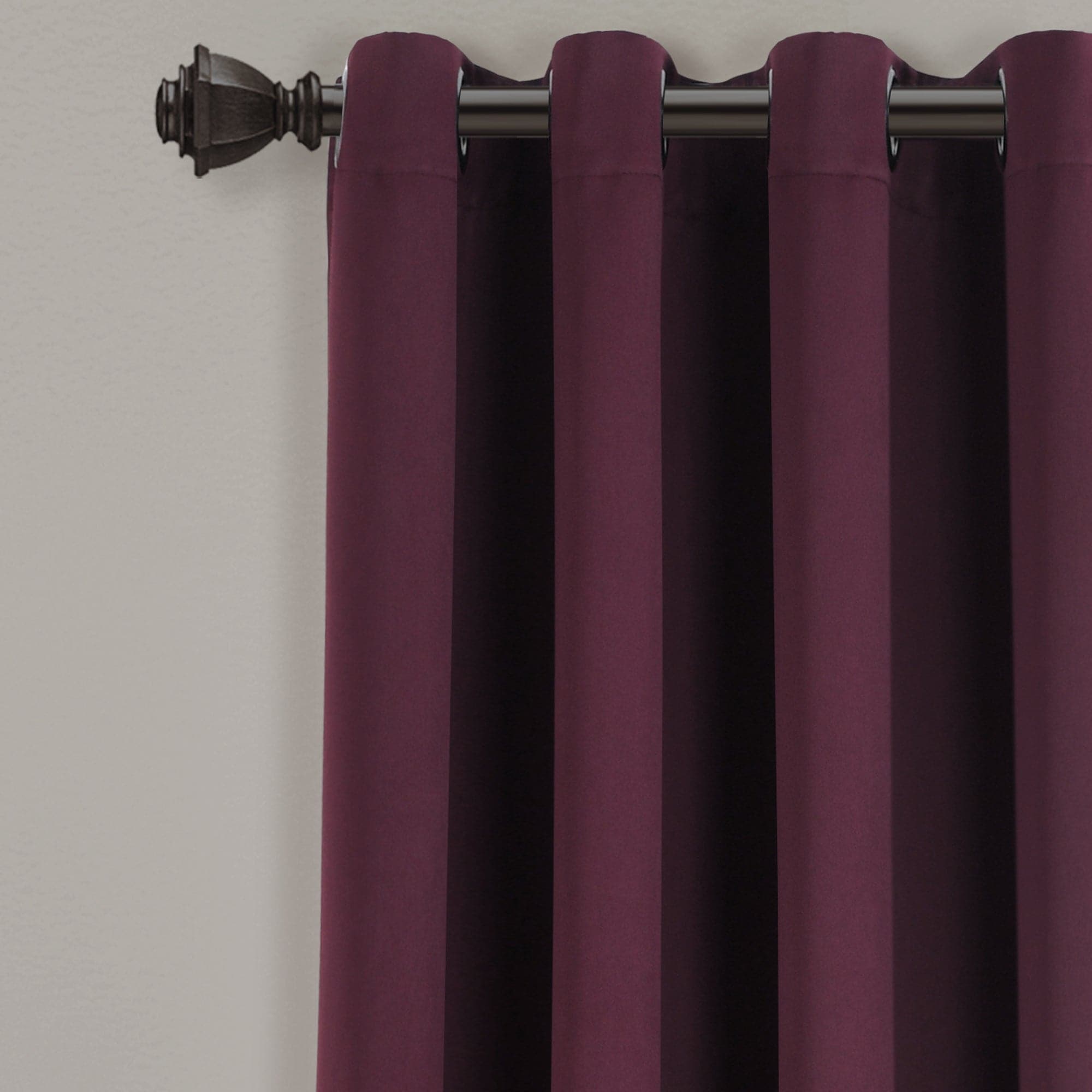 Thermal Insulated Blackout Curtains for Bedroom - Noise Reducing Grommet Window Panels Set, Energy Saving & Light Blocking for Home, Office, Nursery - 2 Panels (52x84 Inches, Black)