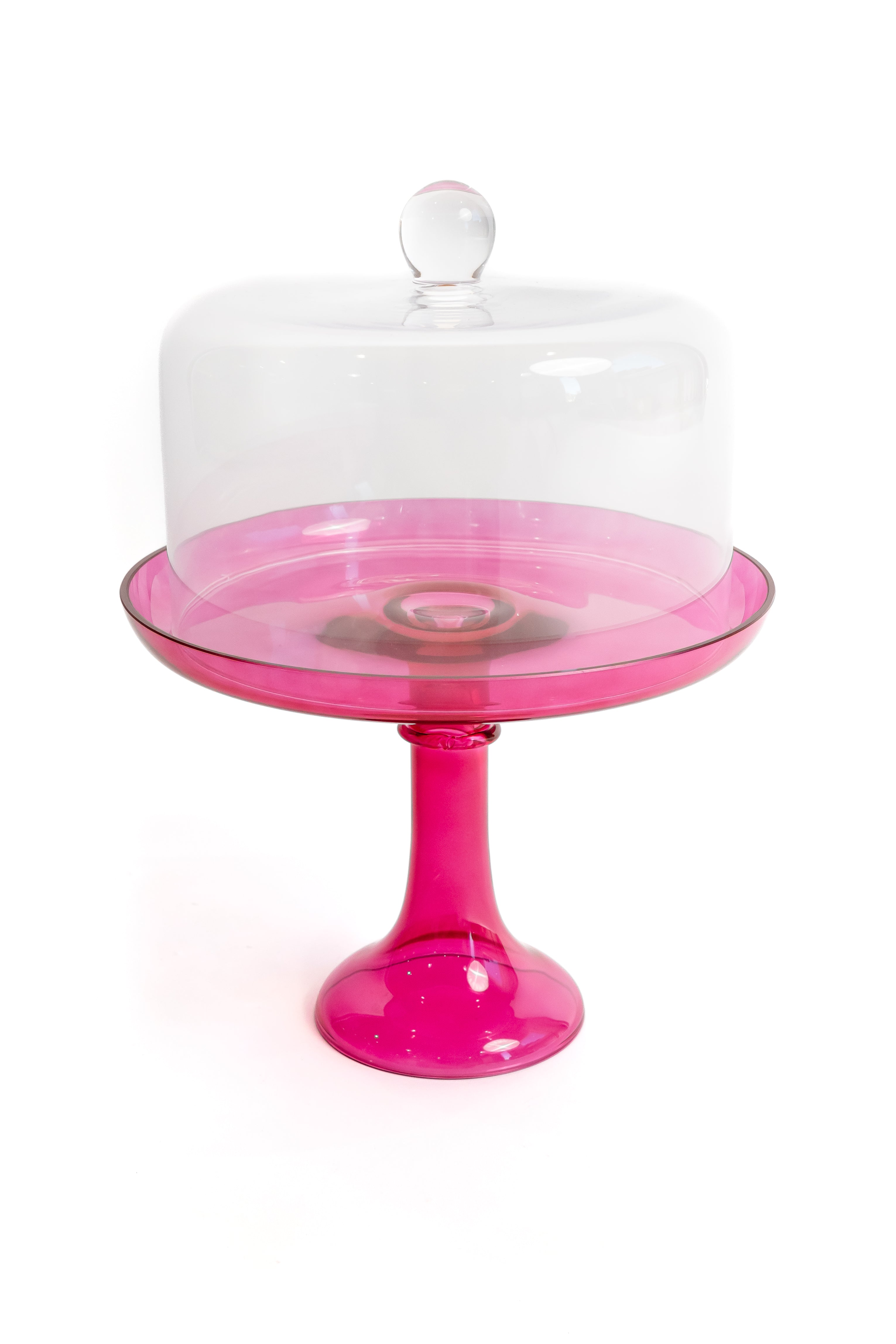 Elegant Estelle Fuchsia Cake Stand - Perfect for Weddings, Birthday Parties & Dessert Displays - Durable & Stylish Serving Platter for Cakes, Cupcakes & Treats