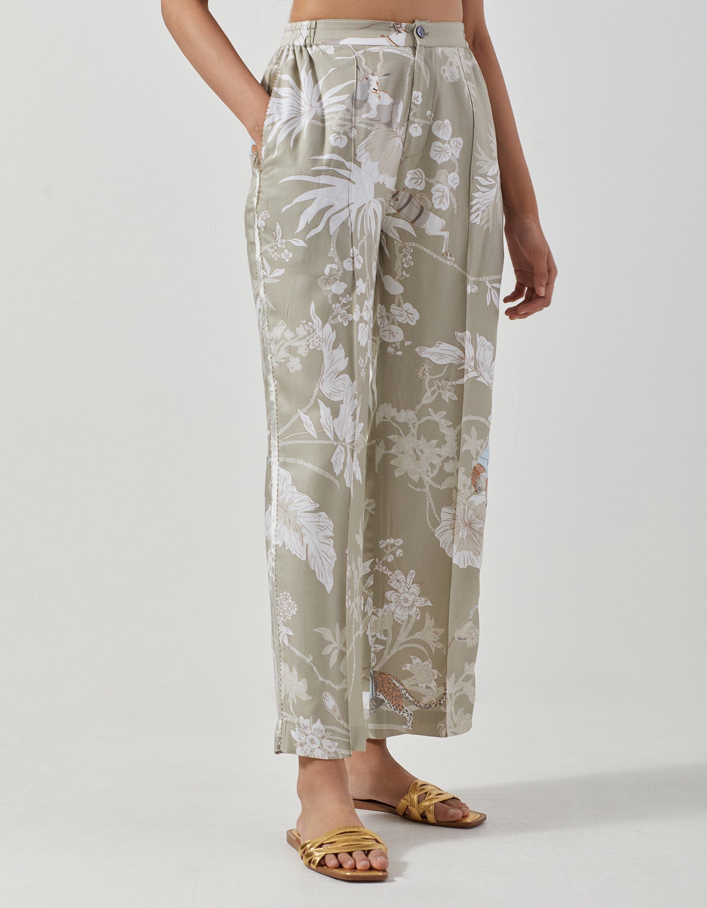 Footloose Women's Cotton Silk Twill Pajama Set - Soft Oyster Grey Sleepwear for Lounge & Bedtime Comfort