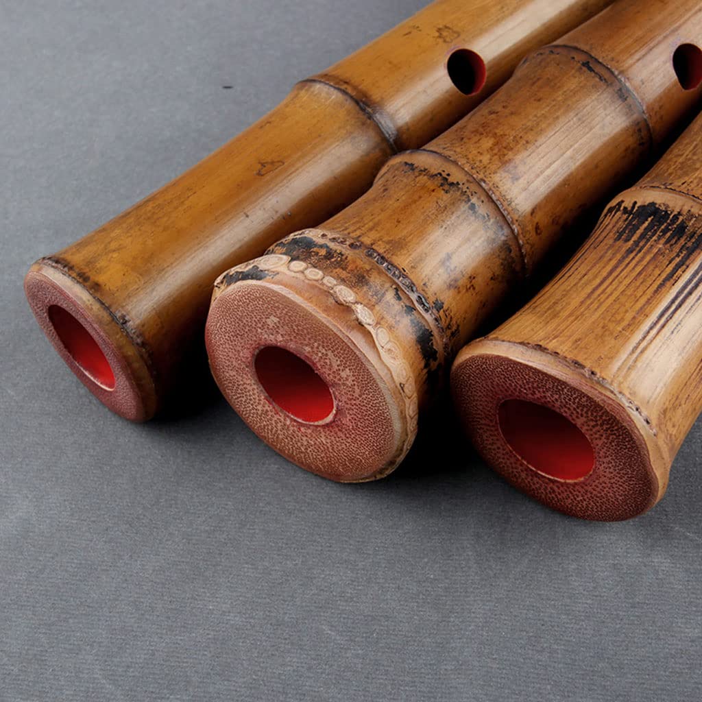 TsoLay Beginner Wooden Flute - 5 Hole Shakuhachi Bamboo Vertical Wind Instrument with Root Design | Perfect for Meditation, Yoga, and Traditional Japanese Music Practice