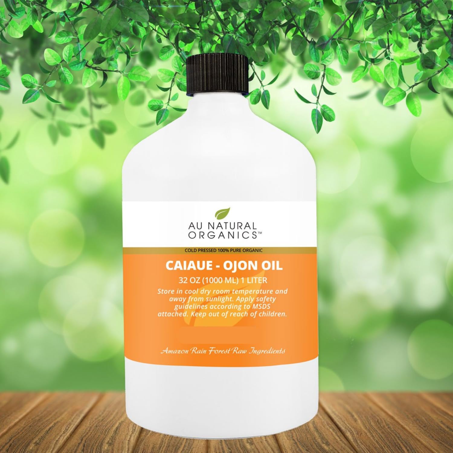 100% Pure Cold Pressed Virgin Ojon Oil (Caiaue Oil) - Unrefined Natural Hair Treatment for Hair Loss, Damage Repair & Growth - Rich in Omega 6 & 9 Fatty Acids (Linoleic & Oleic Acid) - 1 Liter Bottle - Perfect for Dry, Damaged Hair & Scalp Nourishment at Home or Salon