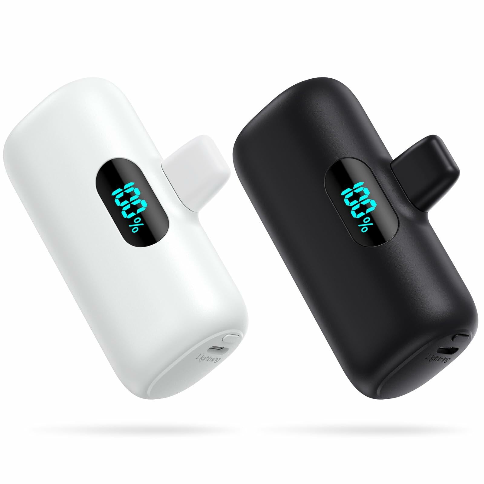 2 Pack 5000mAh PD Fast Charging Power Bank for iPhone - Portable Mini External Battery Pack for Travel, Camping & Emergency Charging