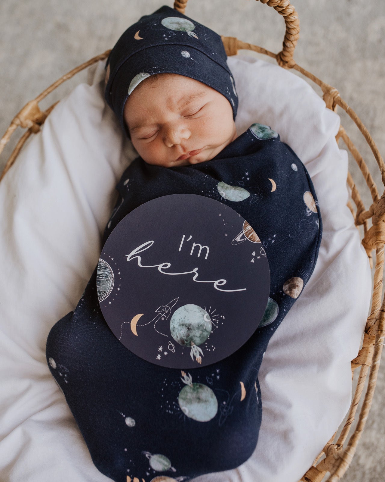 Snuggle Hunny Reversible Milestone Baby Cards - Milky Way & Soft Moss Colors - Perfect for Newborn Photo Shoots and First Year Memories