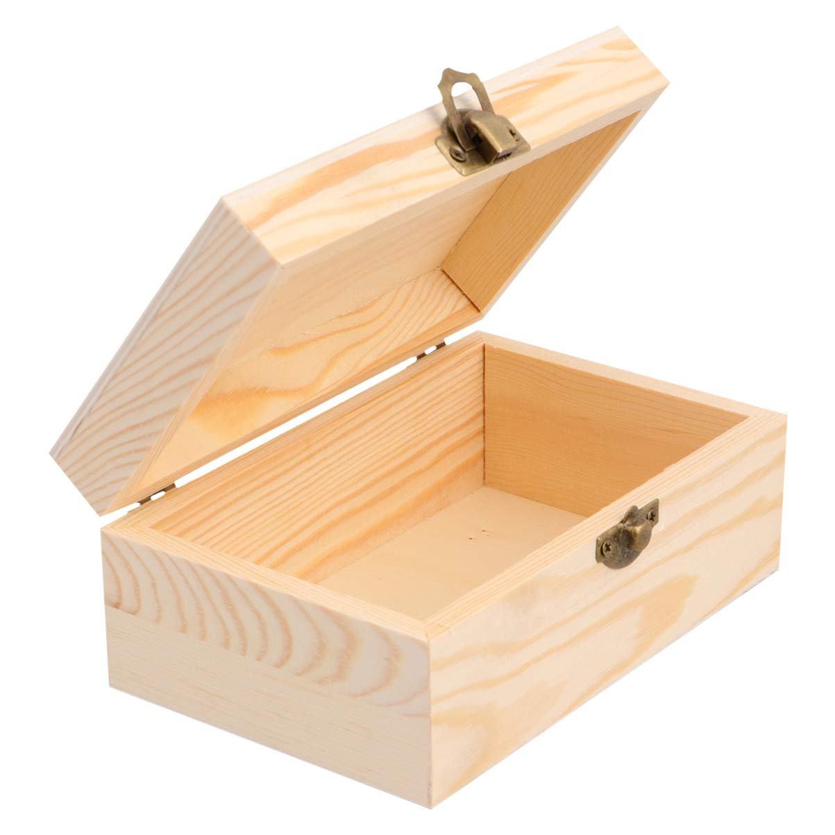 EXCEART Wooden Jewelry Box Organizer - Small Jewelry Storage Container with Hinged Lid for Rings, Earrings & Accessories | Perfect for Kids, Travel & Home Decor