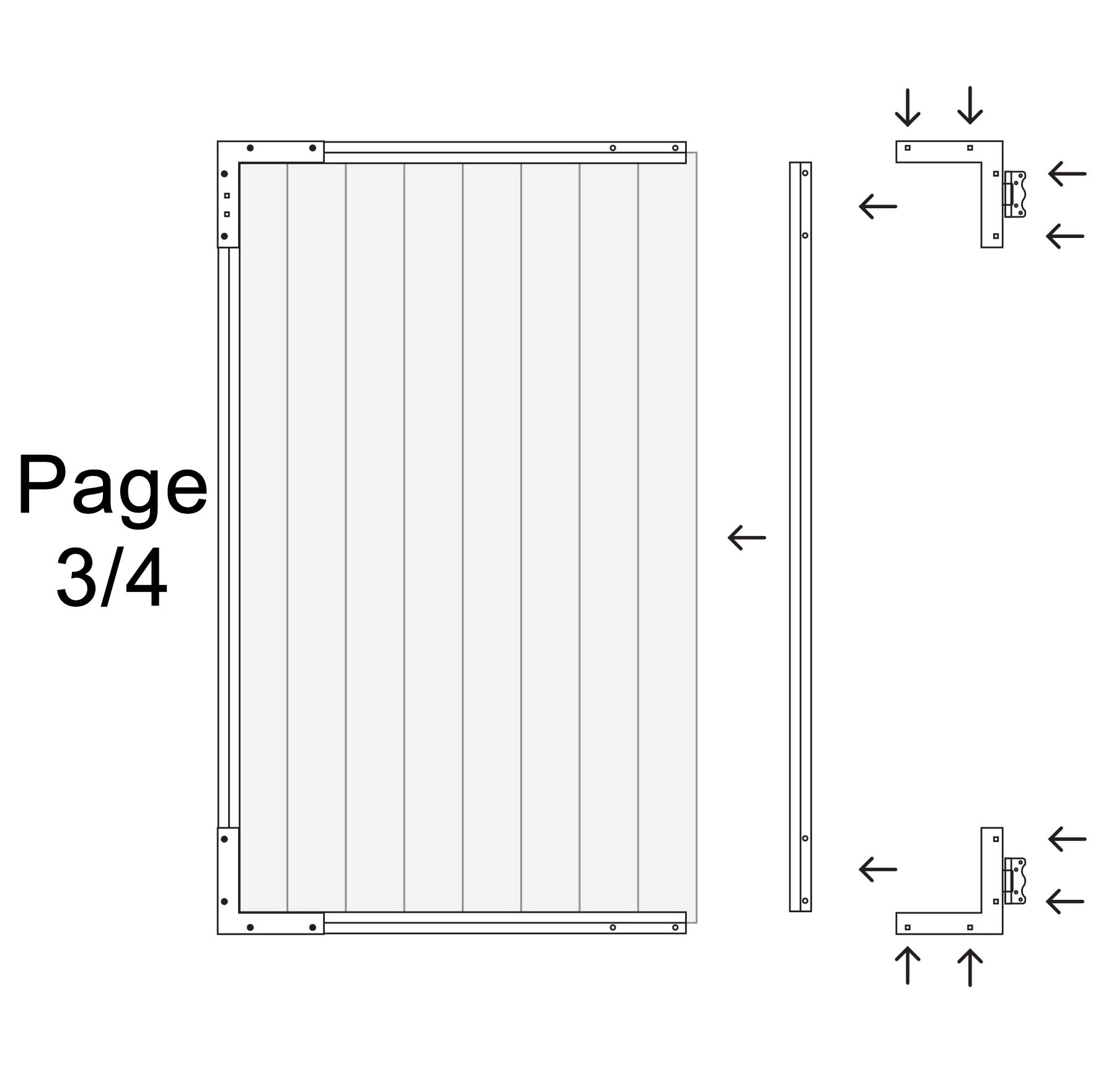 Nuvo Iron PRO8 (PRO 8) Black Gate Frame - 8 Standard Fence Board Wide x 6 Feet Long - Heavy Duty Metal Fence Panel for Backyard, Garden, and Property Security