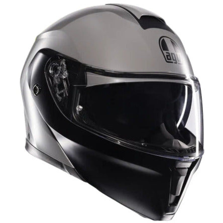 AGV Streetmodular Resia Motorcycle Helmet - Grey, Black, Fluo Yellow - DOT & ECE Certified for Street & Urban Riding