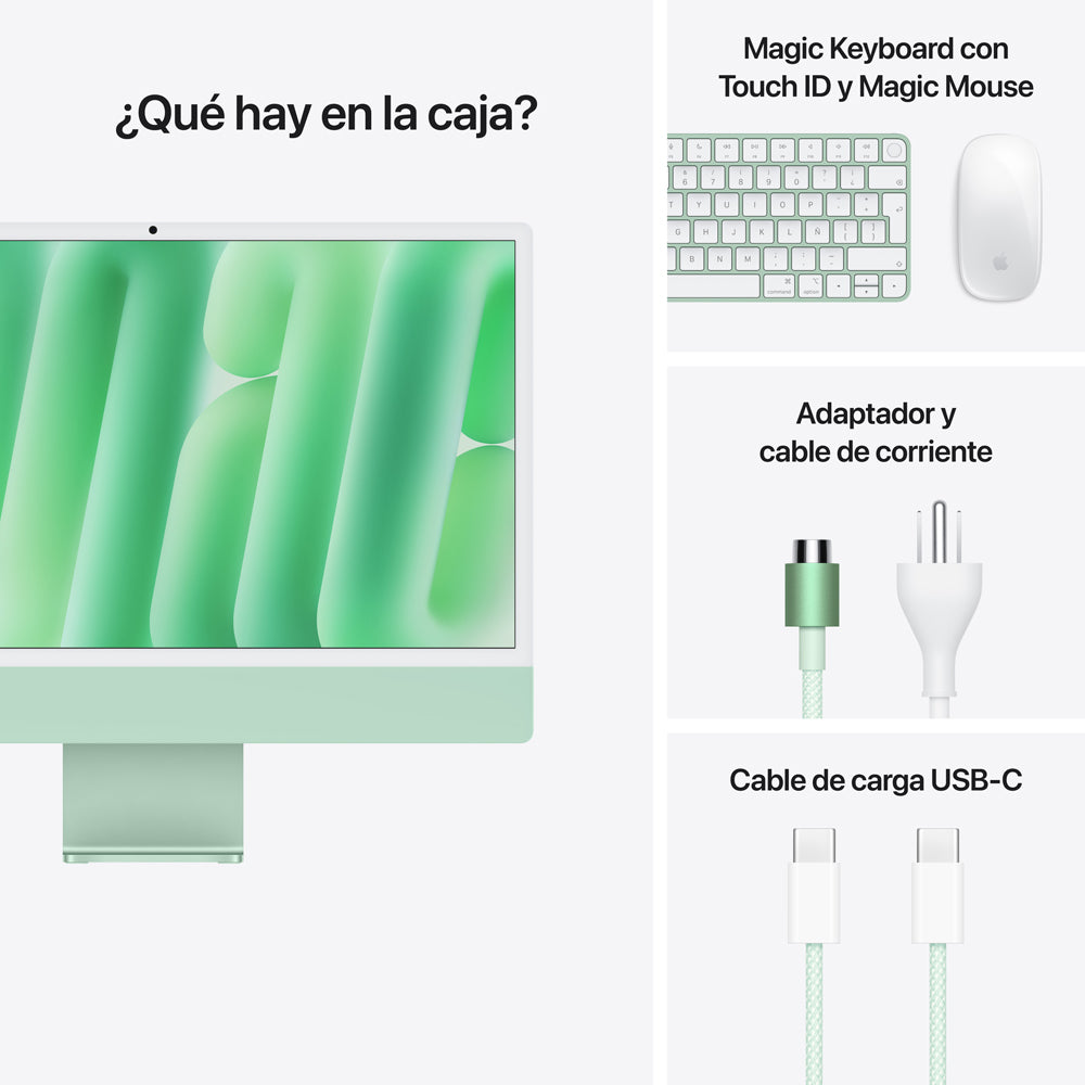 24-inch iMac with 4.5K Retina Display - Apple M4 Chip (10-Core CPU & 10-Core GPU) 512GB SSD in Green - Perfect for Home Office, Graphic Design & Creative Professionals