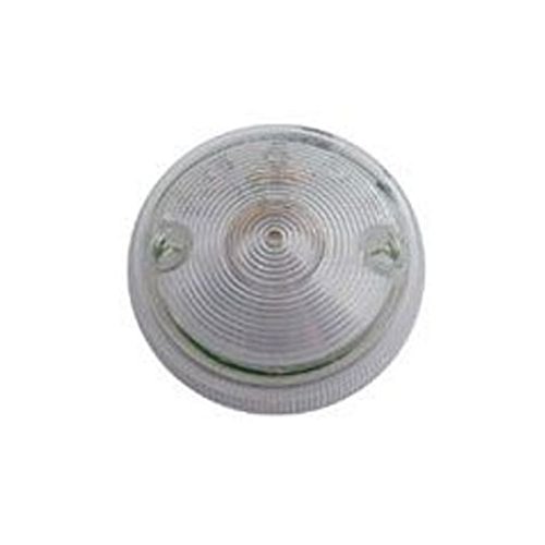 United Pacific Amber 3 Inch Round Surface Mount 15 LED Side Marker Clearance Light with Clear Lens - Heavy Duty Truck & Trailer Lighting for Safety & Visibility