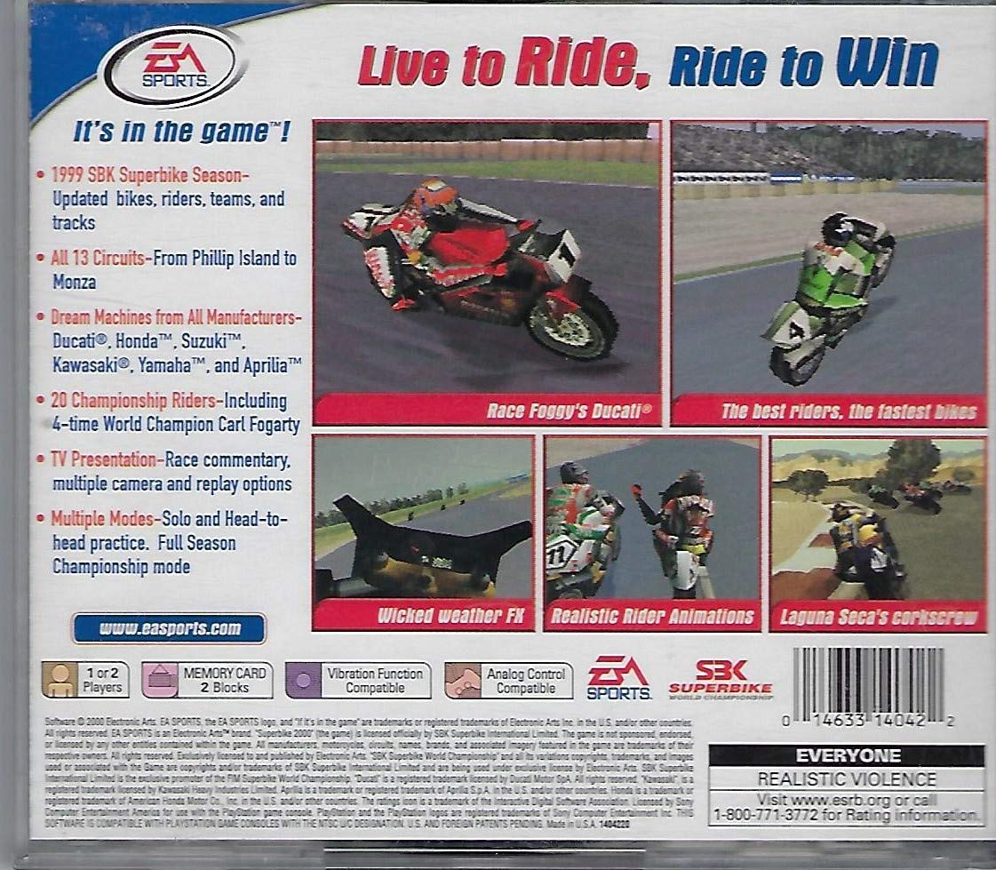 Superbike 2000 - PlayStation 2 Racing Game | High-Speed Motorcycle Simulation | Perfect for Racing Enthusiasts & Gaming Nights