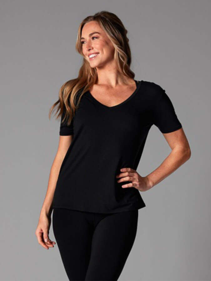 Tavi Everyday V Neck Women's Tee Top - Soft Comfortable Casual T-Shirt for Women | Perfect for Work, Weekend & Layering