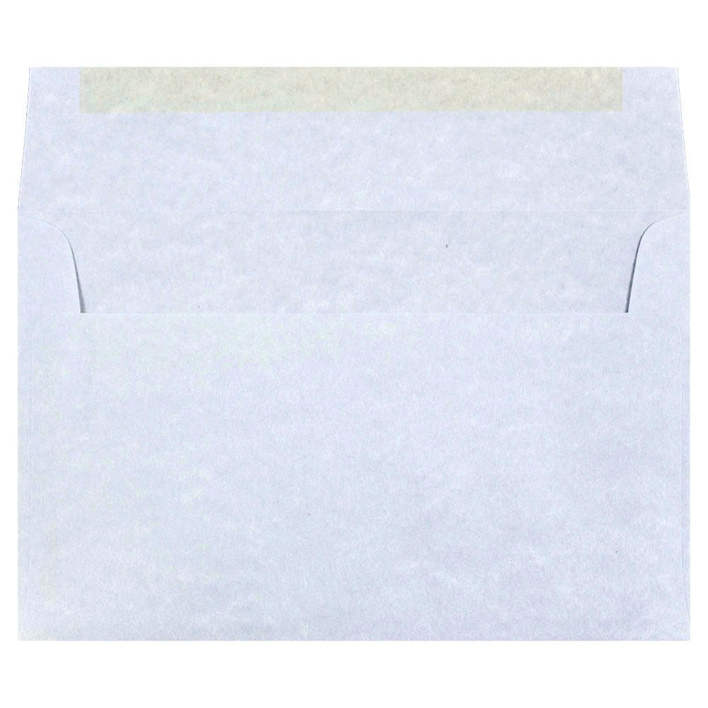 JAM PAPER A10 Parchment Invitation Envelopes - 6 x 9 1/2 Inches - Blue Recycled Paper - Bulk Pack of 500 - Perfect for Weddings, Parties, Business Correspondence & Special Events