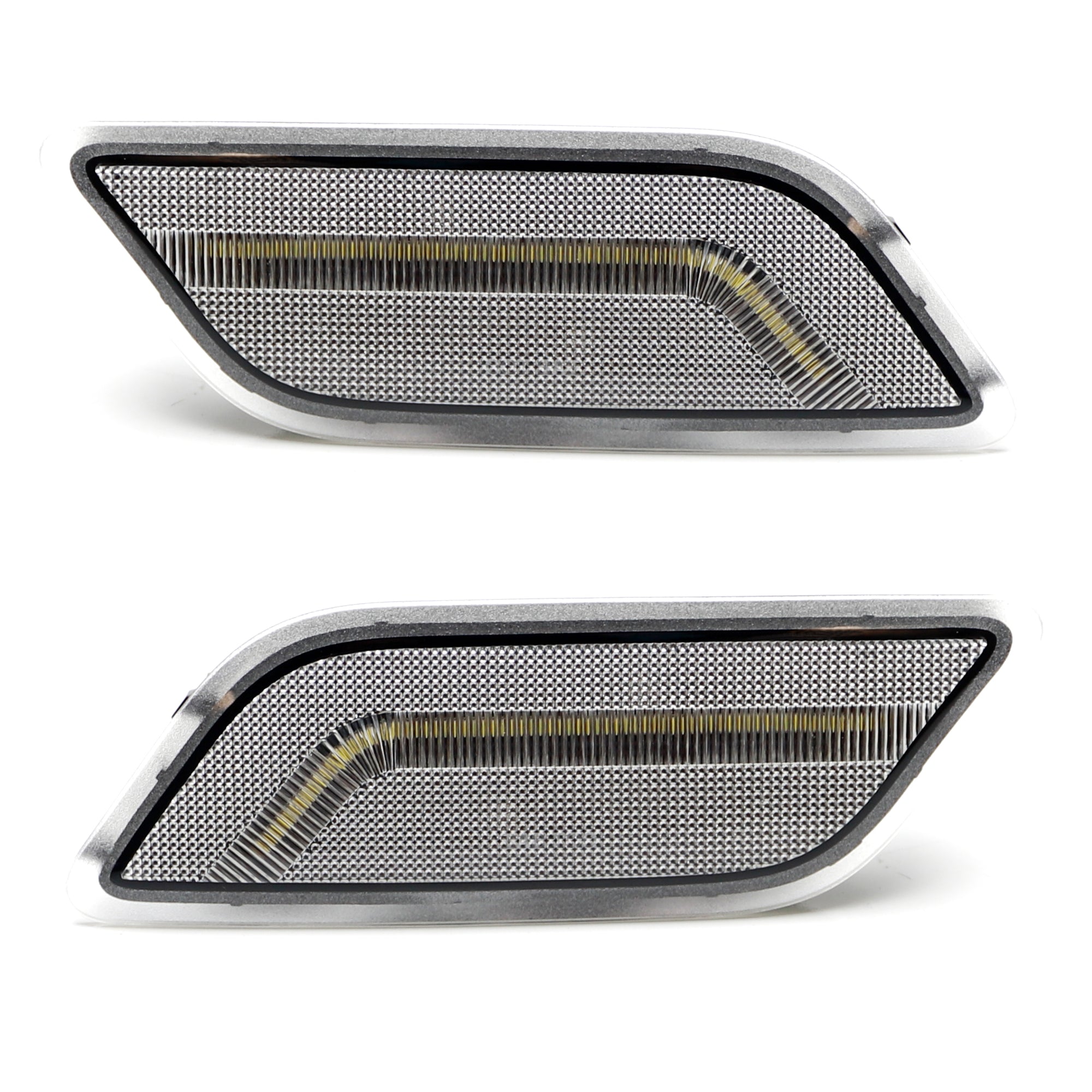 Clear Lens White Full LED Strip Side Marker Lights for 2010-2013 Mercedes E Coupe - Enhanced Visibility & Style for Night Driving & Custom Car Mods