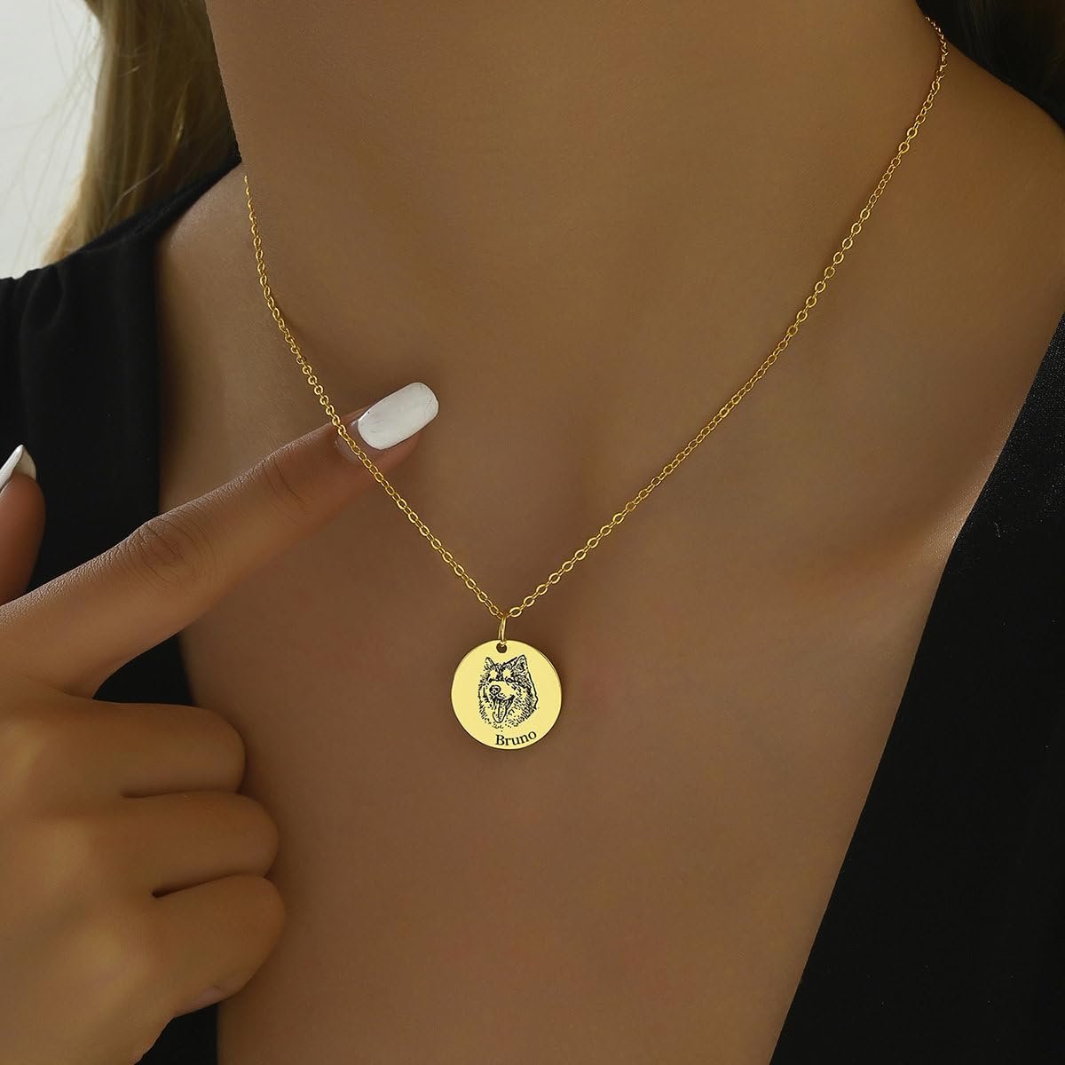 Custom Pet Memorial Necklace - Personalized Photo Jewelry Gift for Pet Lovers, Dog & Cat Owners - Perfect for Remembrance & Special Occasions