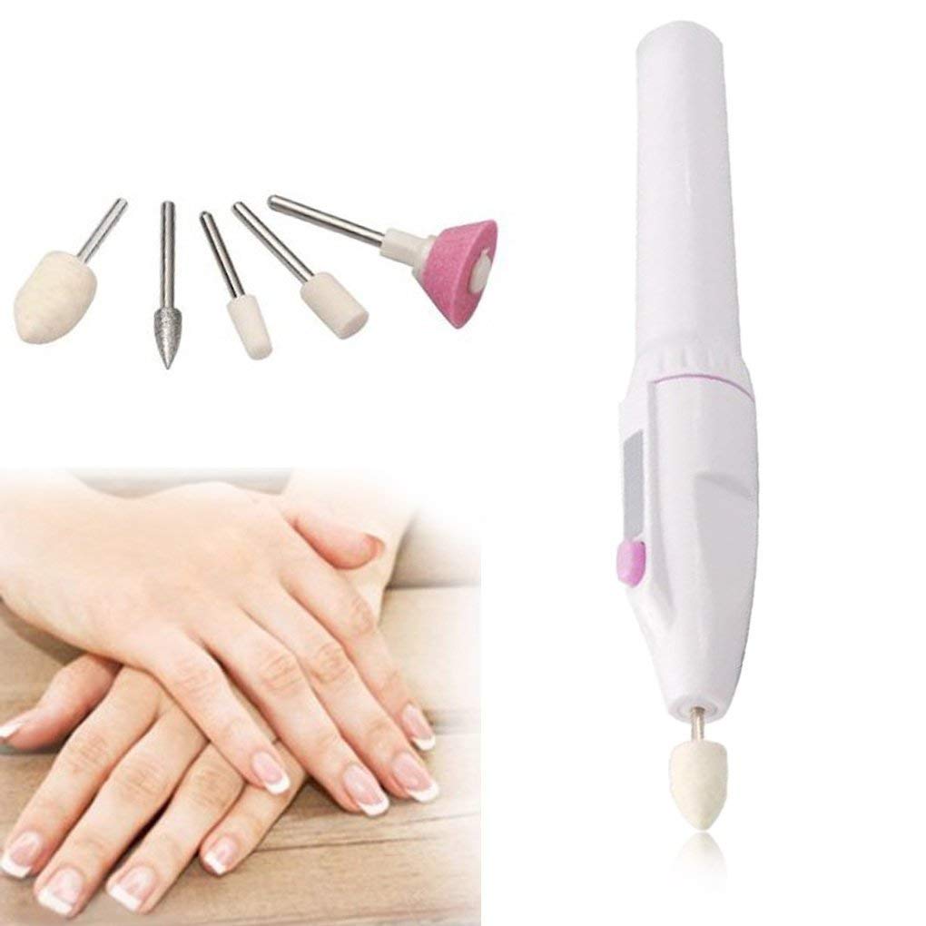POXEFLIP 5-in-1 Electric Nail Drill Kit - Professional Manicure & Pedicure Set with Nail File Buffer, Grinder & Decorator for Salon & Home Use | Perfect for Toe Nail Care, Nail Art & DIY Beauty Treatments