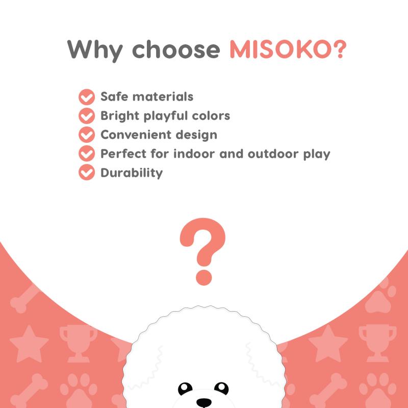 Misoko Interactive Pet Toy for Dogs & Cats - Durable Chew Toy with Squeaker - Perfect for Indoor & Outdoor Playtime
