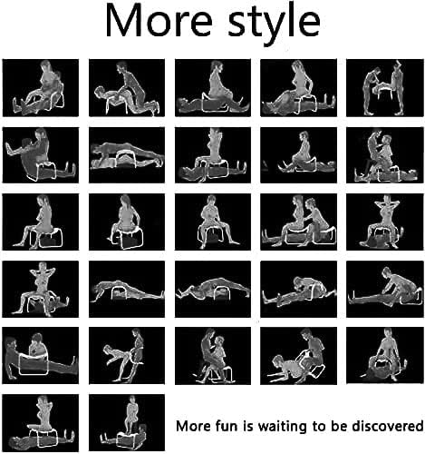 Adjustable Folding Stool for Couples - Portable Mount Stool with Elastic Support, 300 lbs Weight Capacity - Perfect for Bedroom, Bathroom & Travel (Red)