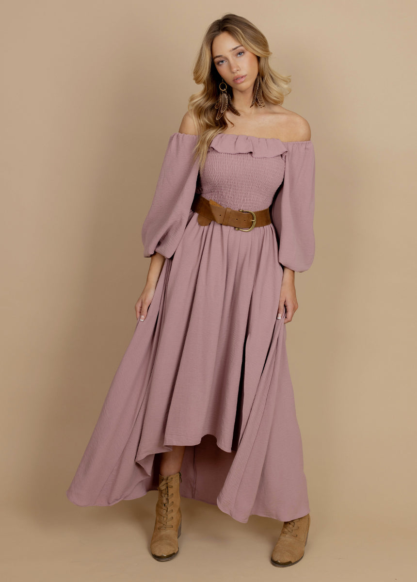 Odette Dress in Orchid - Elegant Floral Print Women's Dress for Wedding, Party & Special Occasions | Comfortable & Stylish Fashion Outfit