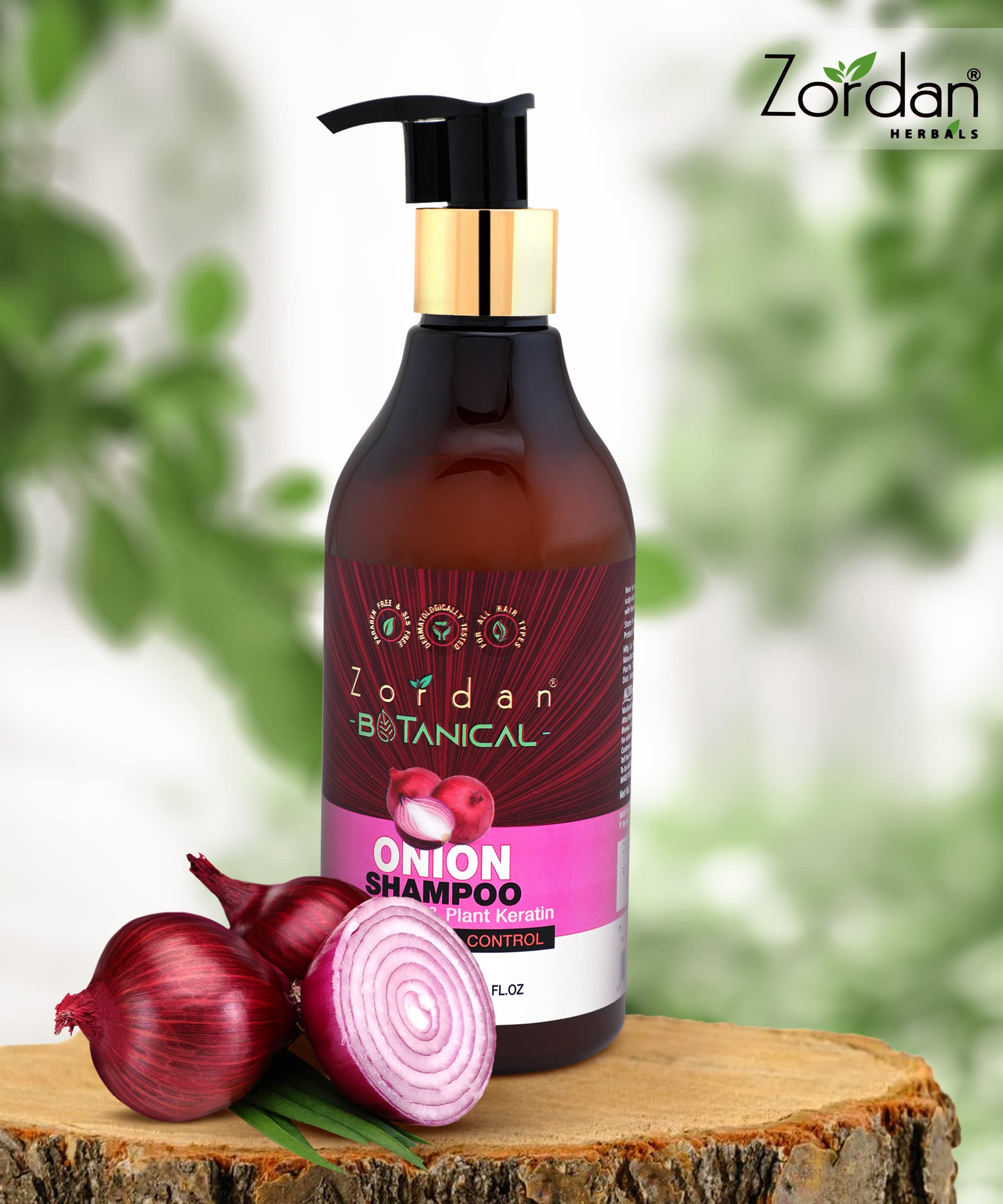 Zordan Onion Shampoo for Hair Growth & Hair Loss Prevention - Enriched with Onion Extract & Plant Keratin - Promotes Thicker, Stronger Hair - Ideal for Daily Use & Damaged Hair Repair