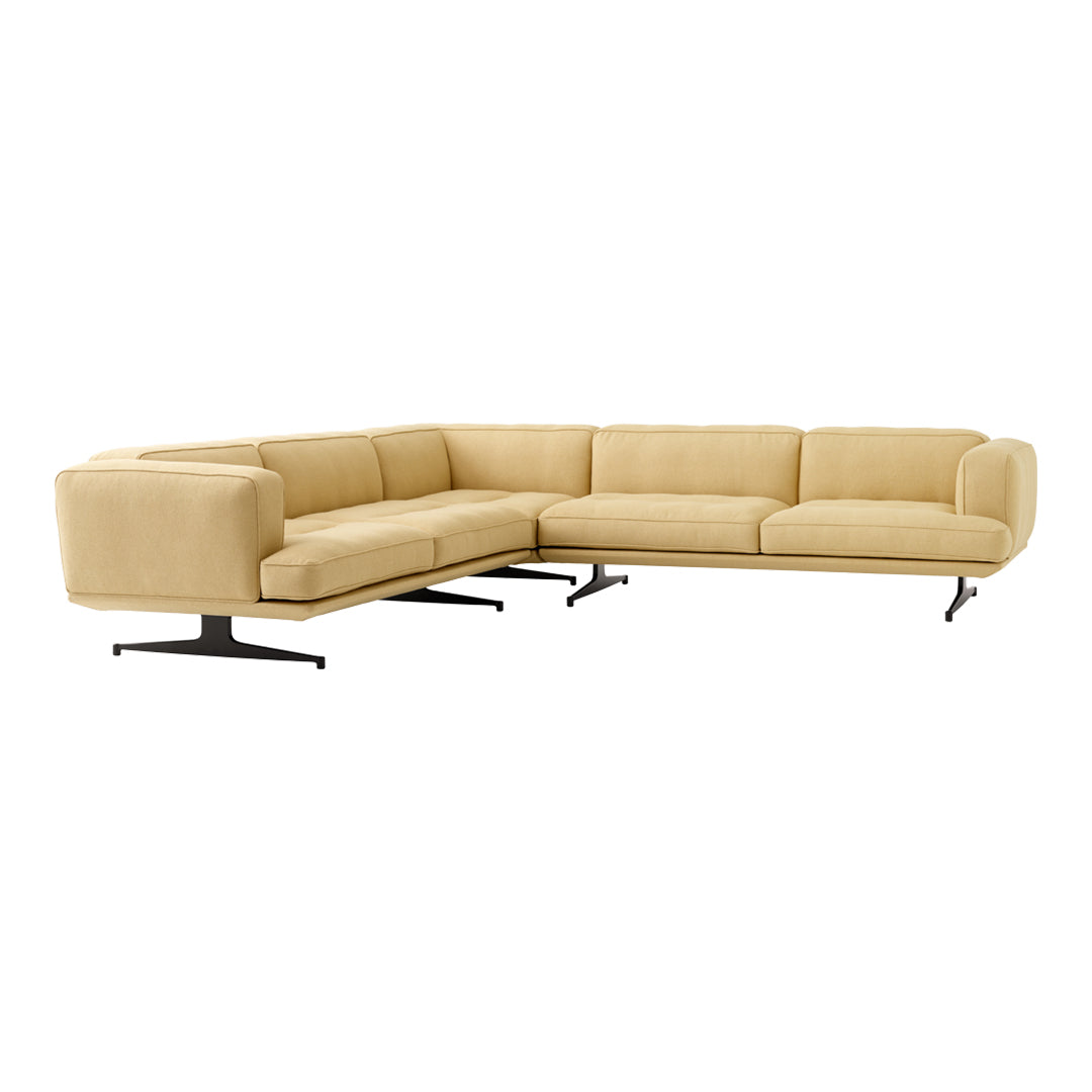 Inland AV41 Corner Sofa - Modern L-Shaped Sectional Couch for Living Room, Home Theater & Small Spaces | Comfortable Fabric Upholstery, Sturdy Frame & Easy Assembly