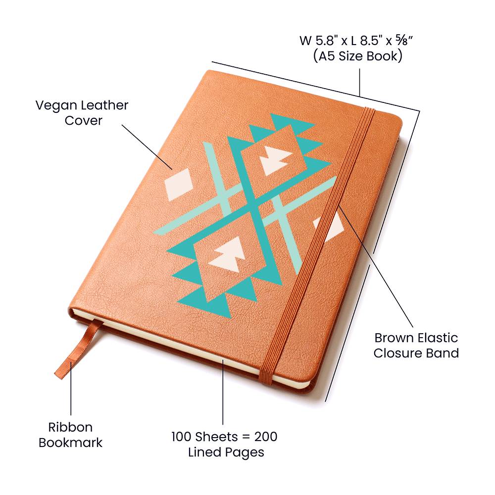 Southwestern Vegan Leather Journal - Handmade Writing Notebook for Writers & Travelers - Perfect for Journaling, Note Taking & Creative Writing - Ideal Gift for Book Lovers & Adventurers