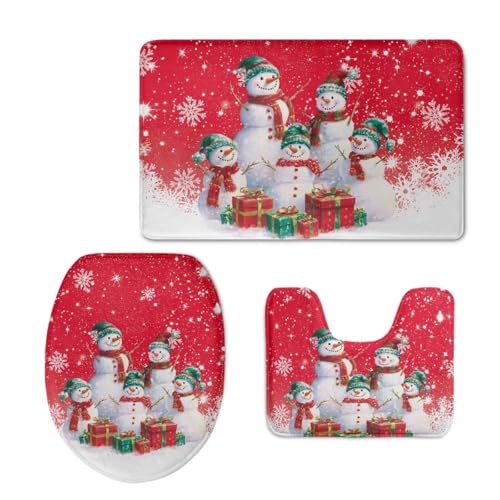 Snowman Red White