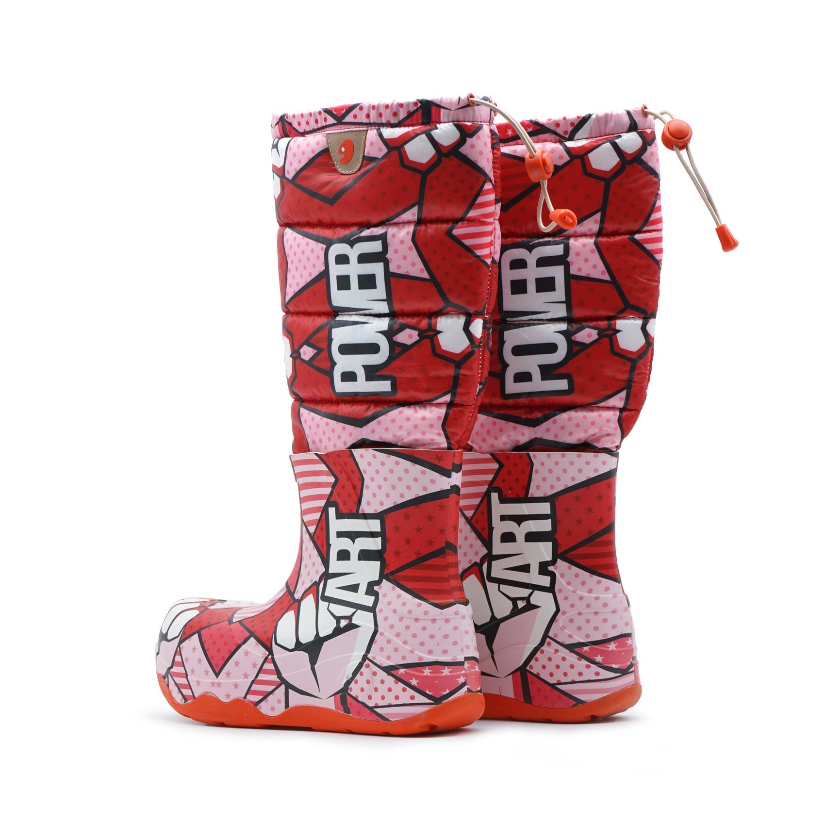 UIN Women's Winter Snow Boots - Waterproof Knee High Boots with Artistic Color Painting, Comfortable Casual Walking Shoes for Snowy Days, Outdoor Activities & Fashion Streetwear