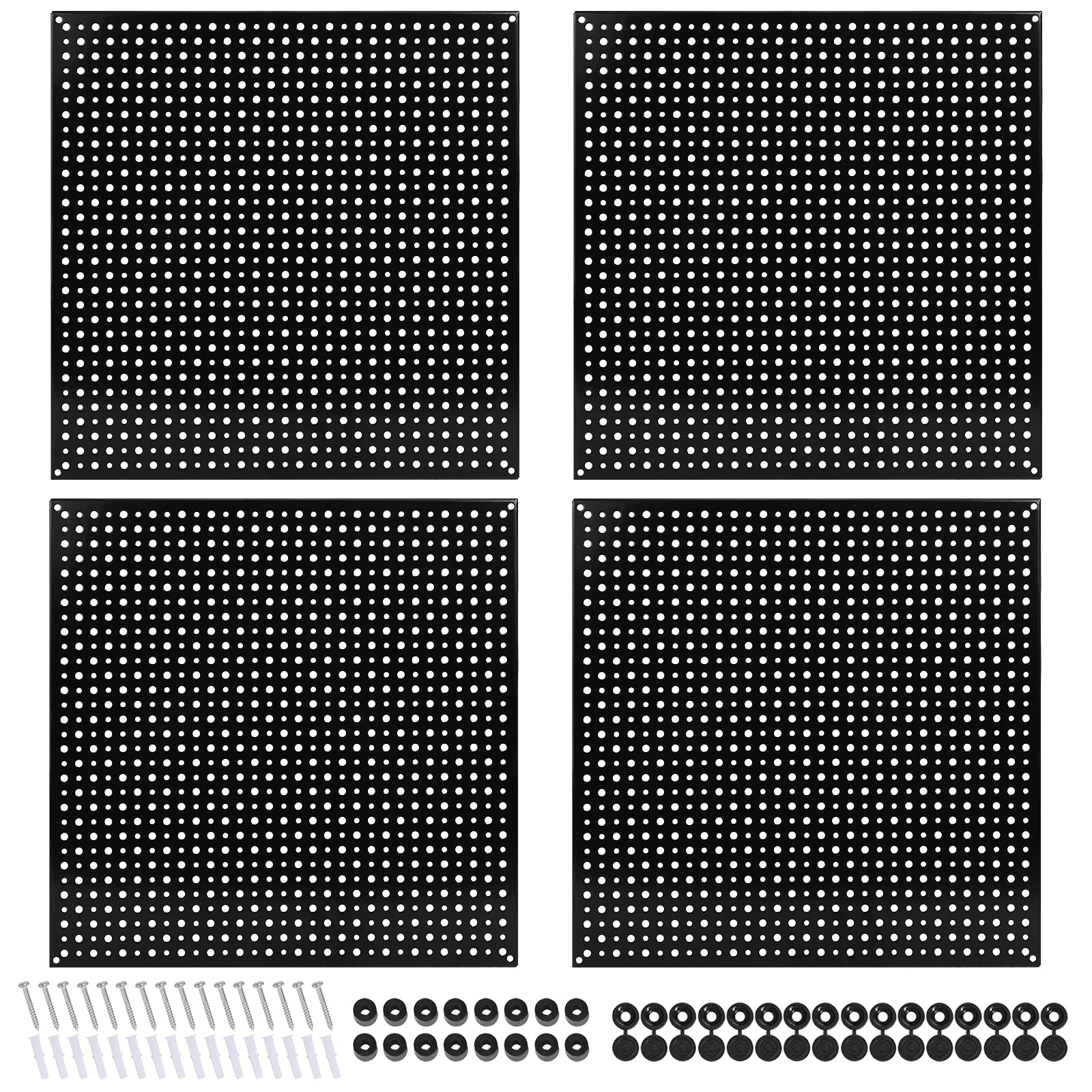 Heavy-Duty Steel Pegboard Storage Rack - 4 Pack 16