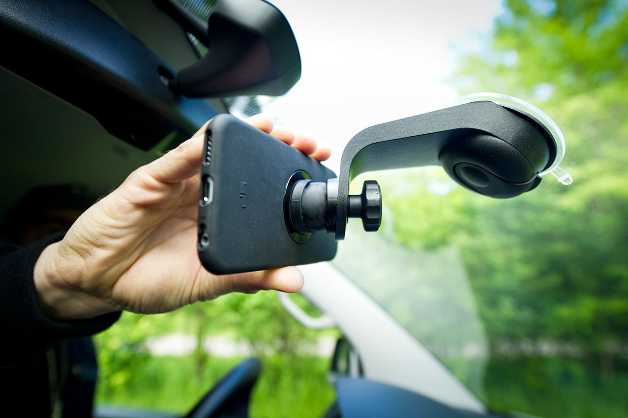 SP Connect Suction Mount Car Camera - Universal Dashboard Cam for iPhone & Android - Perfect for Road Trips, Vlogging & Hands-Free Recording