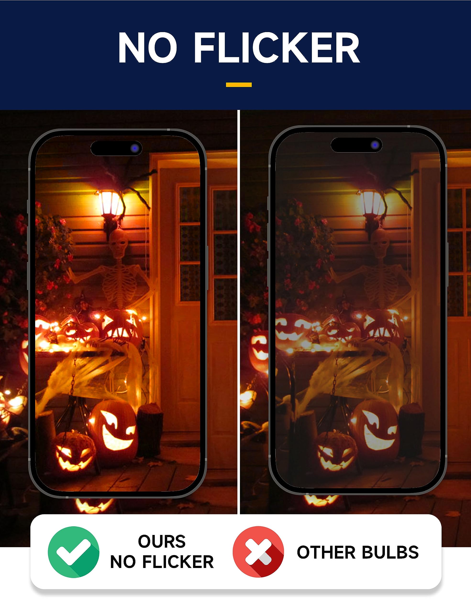 9W A19 LED Orange Light Bulb (4-Pack) - 60W Equivalent, E26 Base, Non-Dimmable - Perfect for Halloween, Christmas, Party Decorations & Holiday Lighting - Creates Spooky Ambiance & Festive Atmosphere