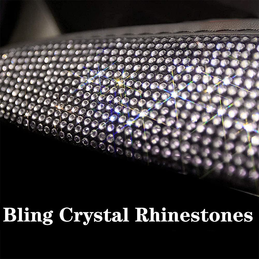 Crystal Diamond Car Neck Pillow - Bling Headrest Cushion for Women & Girls, Silver Decorative Car Accessories | Perfect for Long Drives & Road Trips