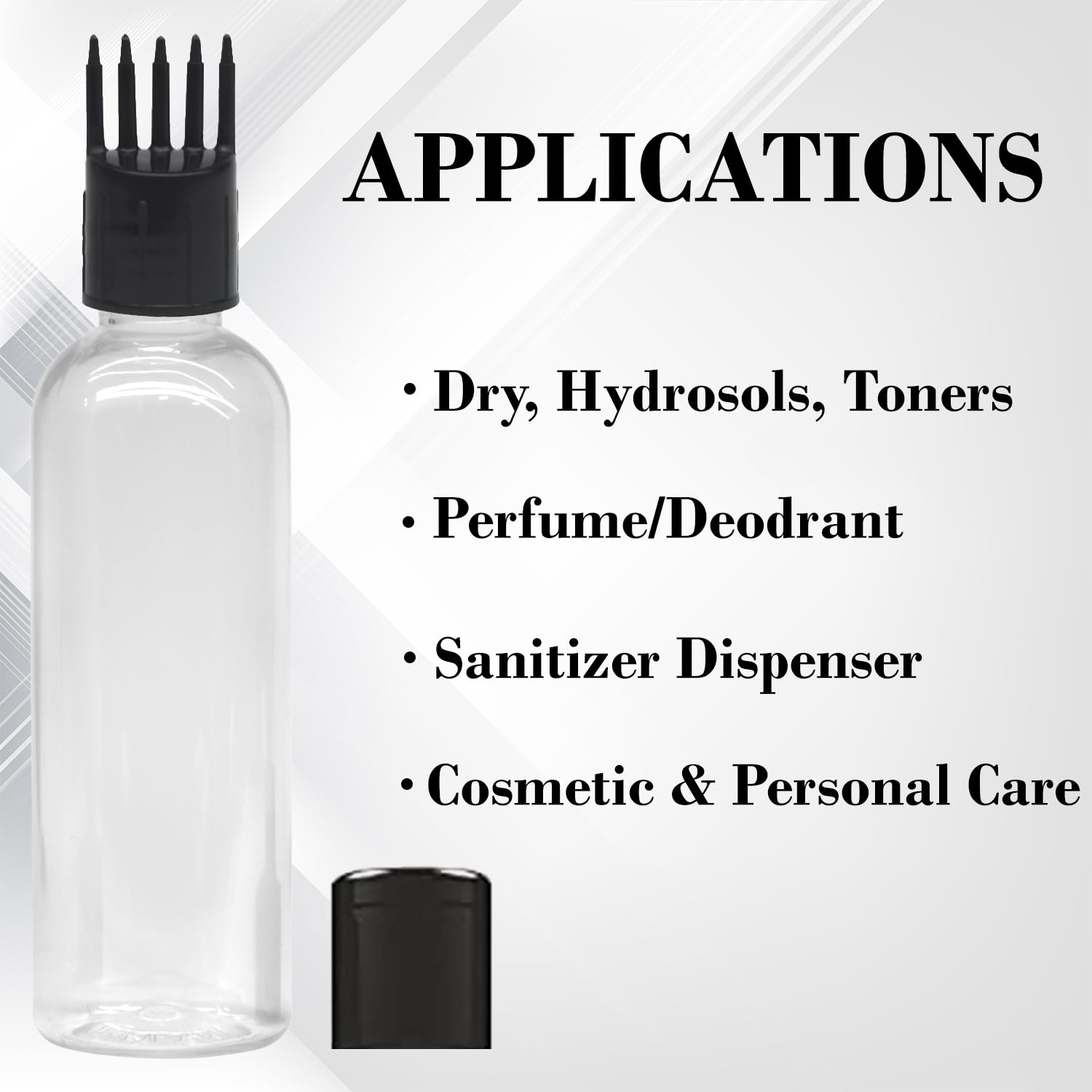 Premium Hair Root Applicator Bottle 100ml (2-Pack) - Transparent Scalp Oil Applicator with Comb for Hair Growth, Shampoo & Medicine - Perfect for At-Home Hair Treatments & Salon Use
