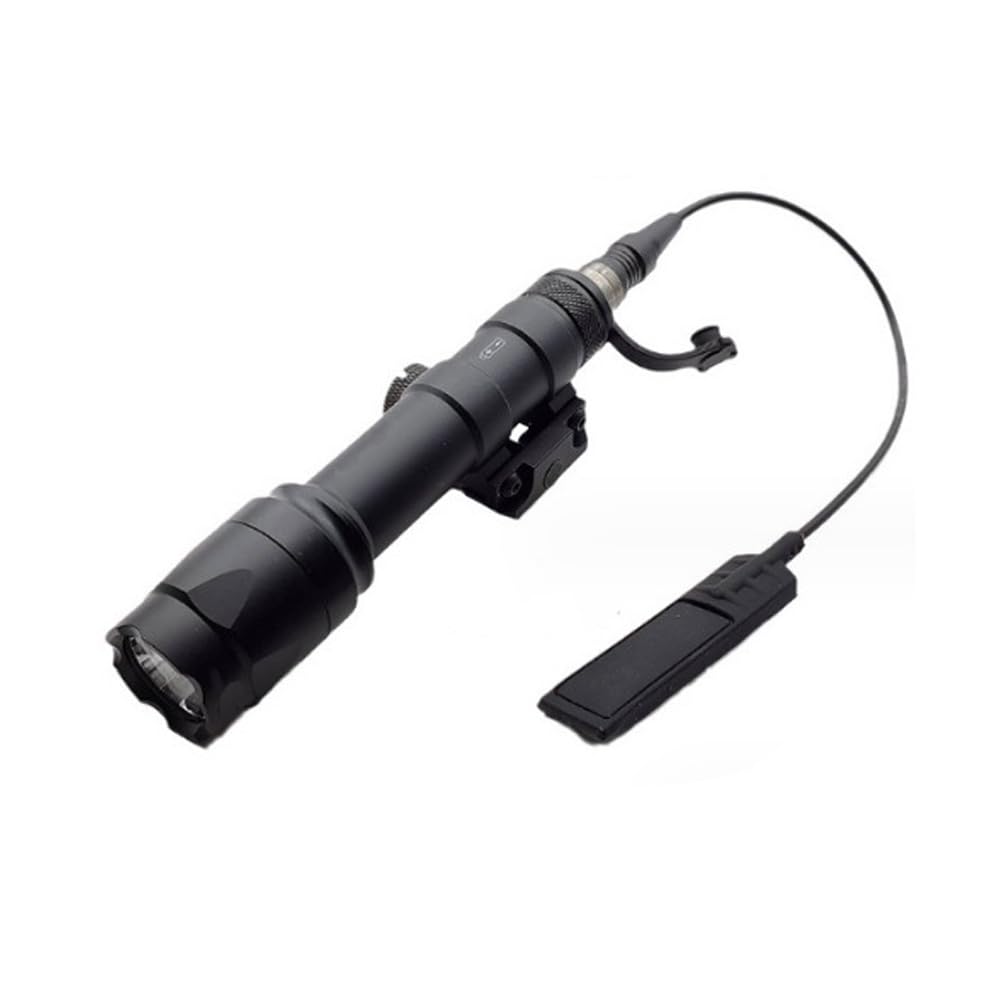 Metal CQL-1 Laser Sight Box with IR Laser, Red/Green/Blue Laser & Flashlight Mount | M600C Tactical Scout LED Flashlight | Modular Wire Remote Pressure Switch (SF+2.5 Plug) Combo in Black - Perfect for Tactical Gear, Hunting, Airsoft & Firearm Accessories