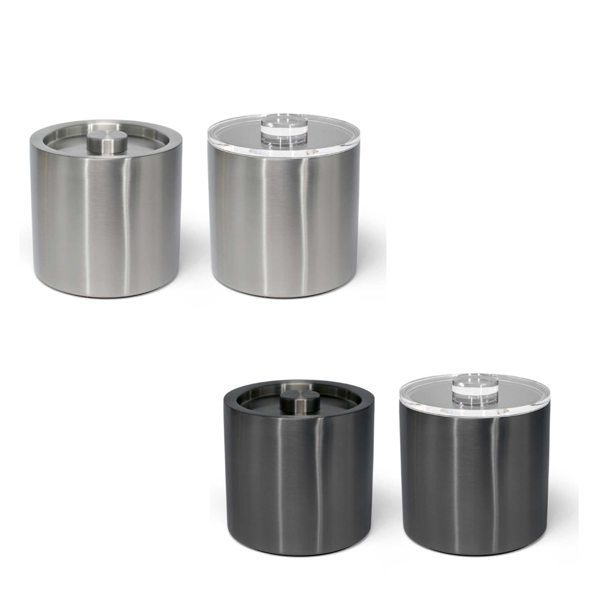 Premium Stainless Steel Ice Bucket with Lid - 3 Quart Capacity (Set of 4) - Perfect for Parties, Bars, and Outdoor Entertaining