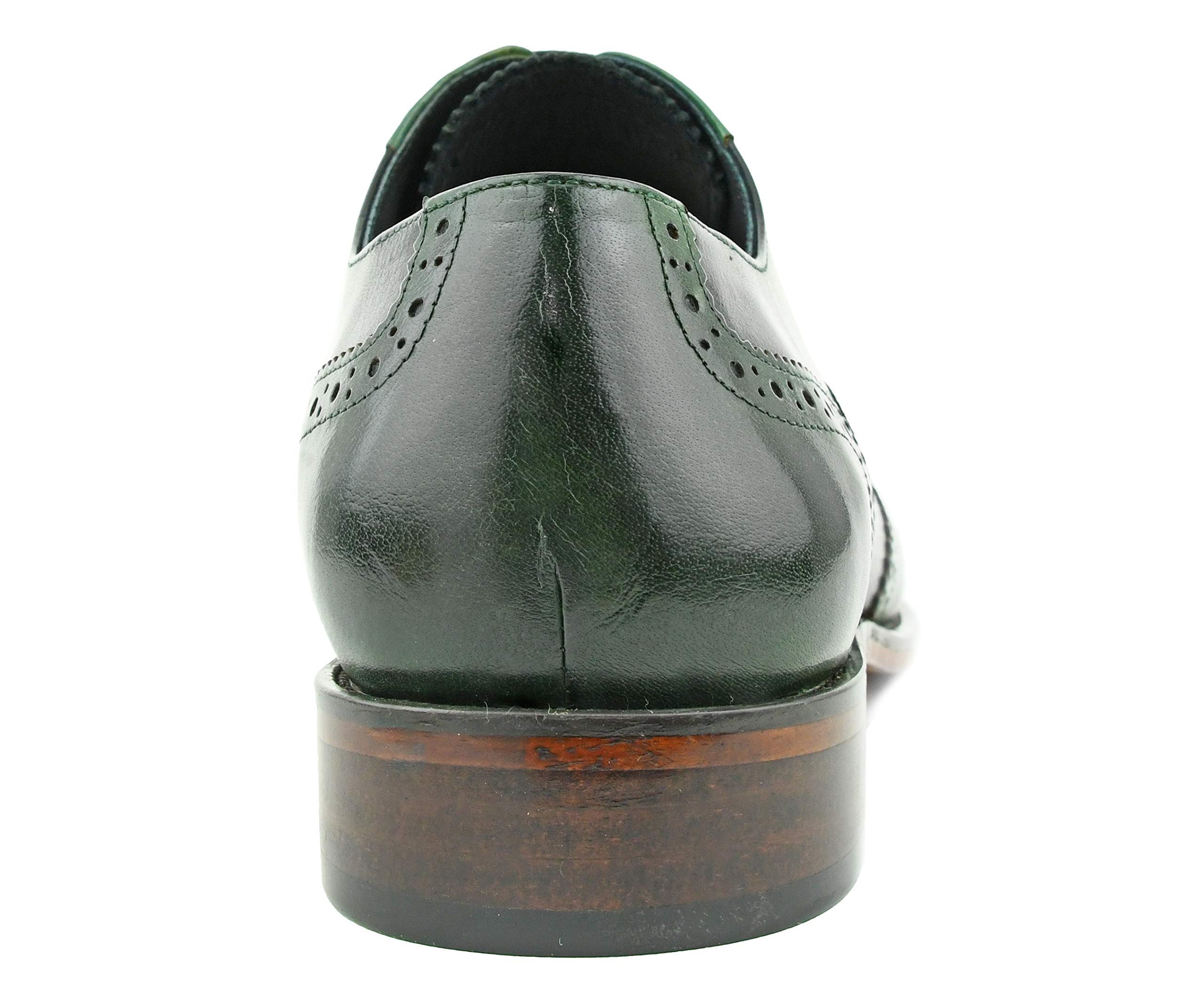 Asher Green AG100 Genuine Calf Leather Wingtip Oxford Dress Shoes for Men - Two Tone & Multi Tone Formal Business Shoes - Perfect for Weddings, Office & Special Occasions