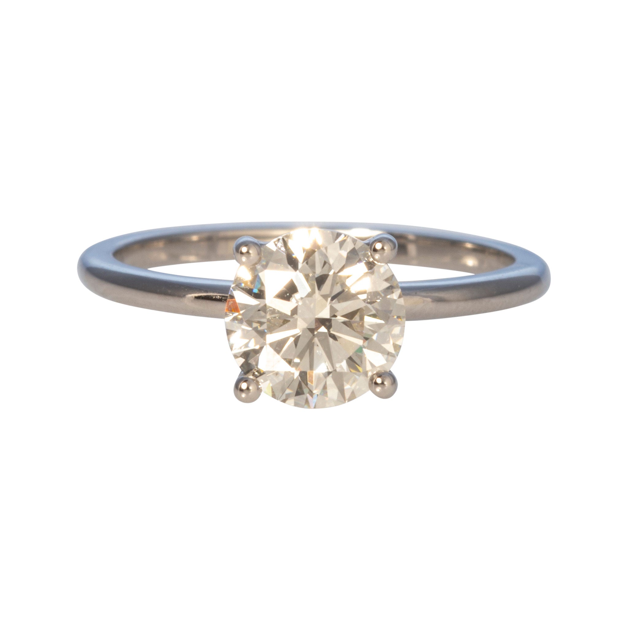 1.5 Carat I SI1 Round Brilliant Cut Diamond Solitaire Engagement Ring in 14K White Gold - Perfect for Proposals, Anniversaries & Wedding Bands