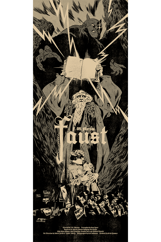 Black Dragon Press x Mondo #21: Faust Movie Poster - Vintage Art Print for Home Theater Decor & Film Collector's Wall Art