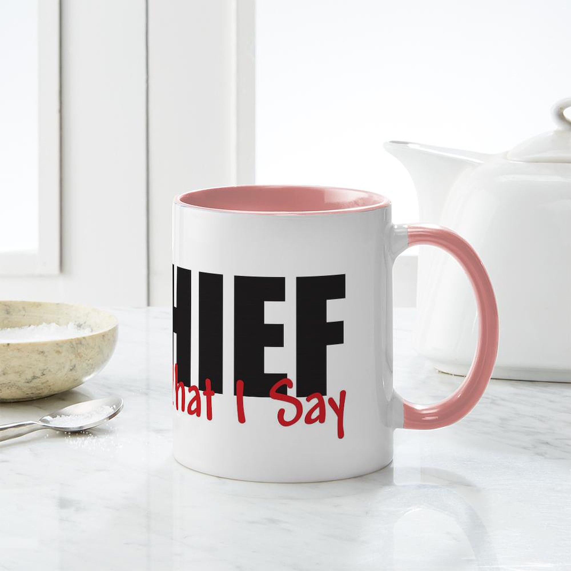 Chief Mugs 11 oz (325 ml) Ceramic Coffee Cup - Perfect for Office, Home & Gifts | Durable White Coffee Mug with Comfort Handle