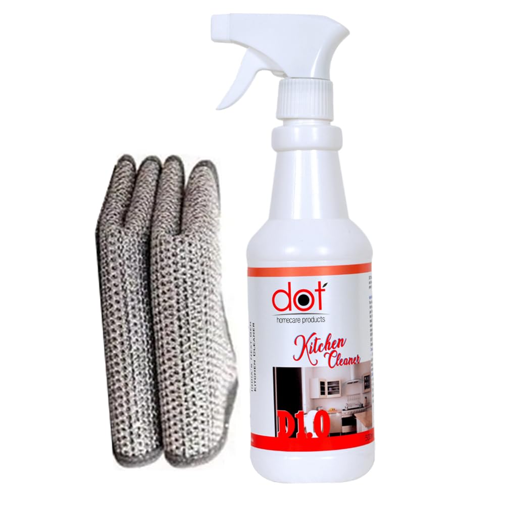 DOT Homecare Kitchen Cleaner 400ml - Powerful Non-Acidic Heavy Duty Degreaser | Removes Oil Stains, Gum, Sticker Marks & Permanent Marker | Safe for Countertops, Stoves & Appliances | Ideal for Home & Restaurant Use