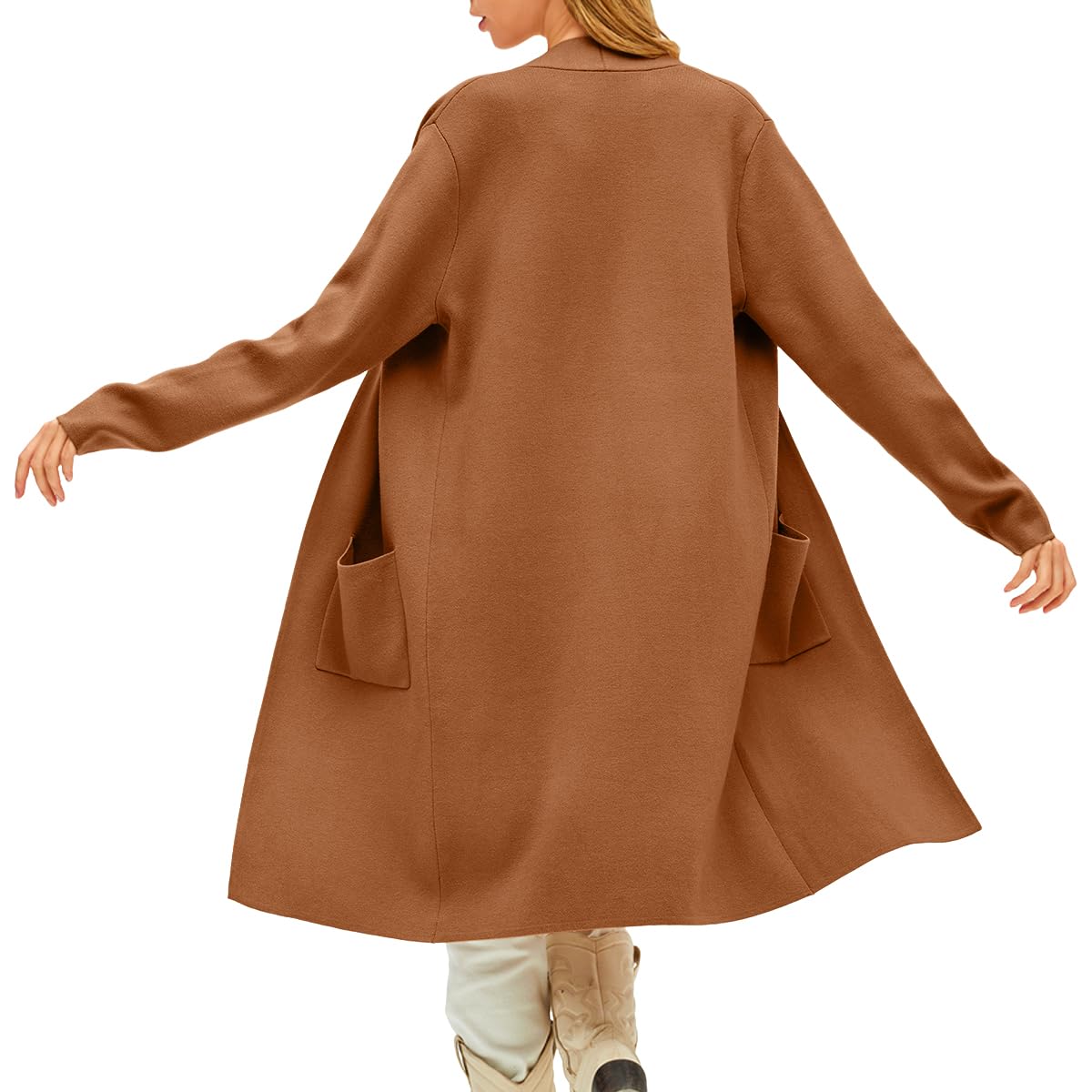 LILLUSORY Women's Lightweight Long Cardigan Sweater - Oversized Fall Coatigan Jacket 2024 | Trendy Open Front Duster for Work, Travel & Casual Outfits